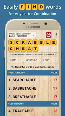 Скачать Scrabble & WWF Word Checker [Взлом Много монет/MOD Меню] на Андроид