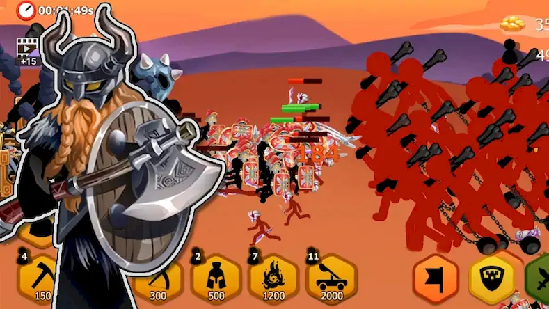 Скачать Stickman Battle 2: Empires War [Взлом Много денег/Разблокированная версия] на Андроид