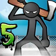 Скачать Anger of stick 5 : zombie [Взлом Бесконечные деньги/God Mode] на Андроид
