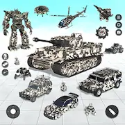 Скачать Танк Робот Игра Армейские Игры [Взлом Много монет/Unlocked] на Андроид