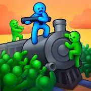 Скачать Train Defense: Зомби Игра [Взлом Много денег/God Mode] на Андроид