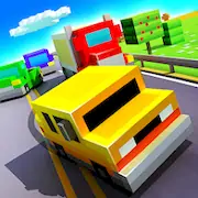 Скачать Blocky Highway: Traffic Racing [Взлом Много денег/Unlocked] на Андроид