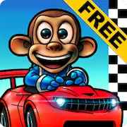Скачать Monkey Racing Free [Взлом Бесконечные деньги/Режим Бога] на Андроид