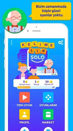 Скачать Kelimelik Solo [Взлом Много монет/Режим Бога] на Андроид