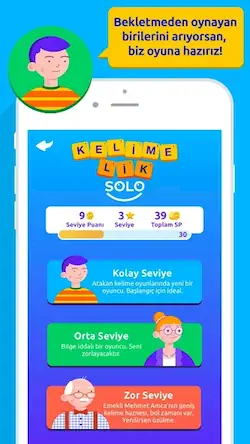 Скачать Kelimelik Solo [Взлом Много монет/Режим Бога] на Андроид
