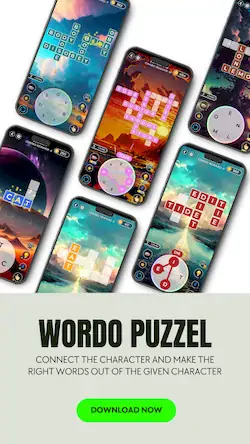 Скачать Wordo Puzzle - Connect Words [Взлом Много денег/God Mode] на Андроид