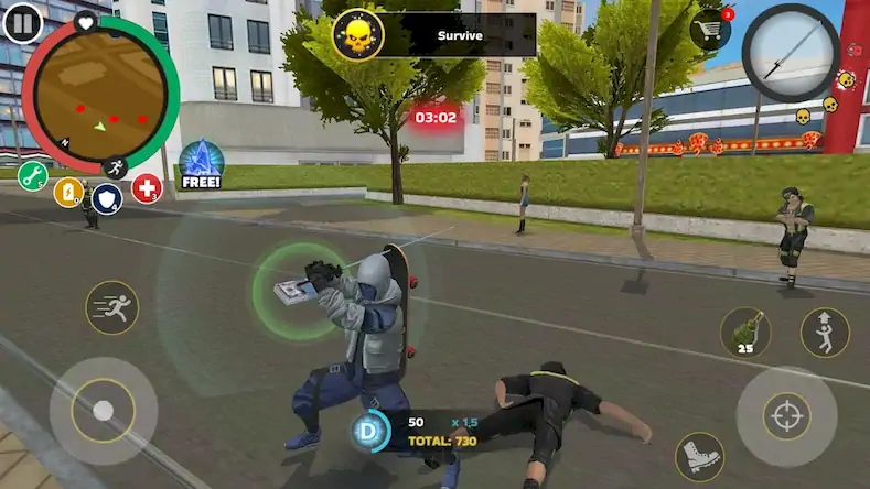 Скачать Rope Hero: Mafia City Wars [Взлом Много монет/MOD Меню] на Андроид