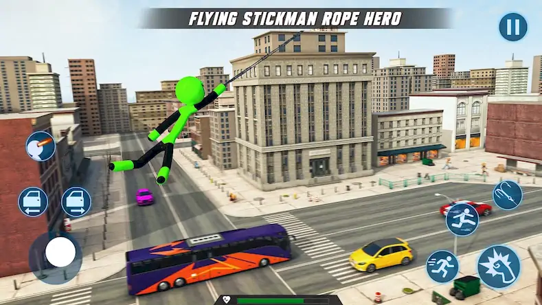 Скачать Spider Hero Stickman Rope Hero [Взлом Много монет/MOD Меню] на Андроид