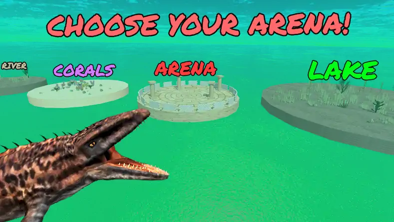 Скачать Dino Battle Arena Jurassic Sea [Взлом Много денег/Режим Бога] на Андроид