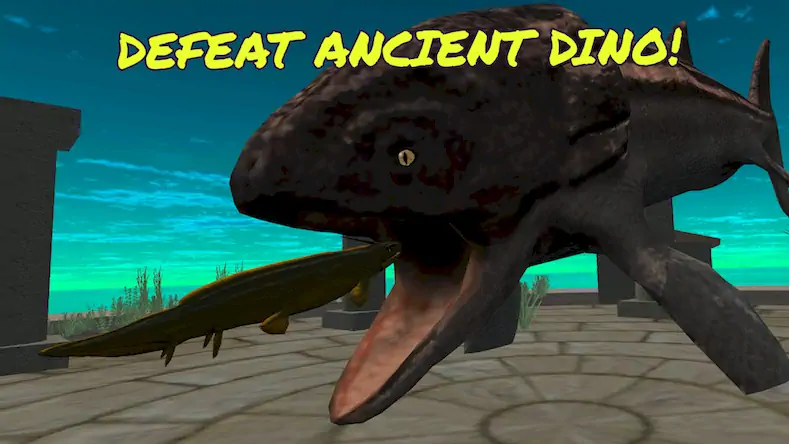 Скачать Dino Battle Arena Jurassic Sea [Взлом Много денег/Режим Бога] на Андроид
