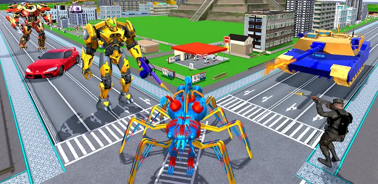 Скачать Spider Robots Transformer 3D [Взлом Бесконечные деньги/МОД Меню] на Андроид