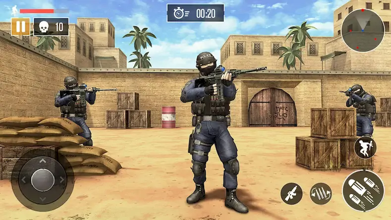 Скачать FPS Commando Game - BattleOps [Взлом Бесконечные деньги/Unlocked] на Андроид