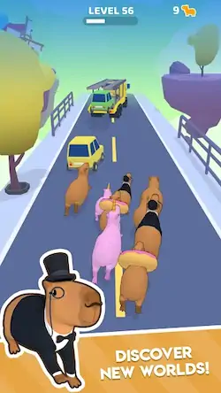 Скачать Capybara Rush [Взлом Бесконечные монеты/Unlocked] на Андроид