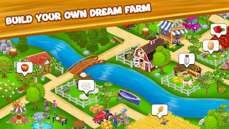 Скачать Farm Day фермер: Offline игры [Взлом Много денег/Режим Бога] на Андроид