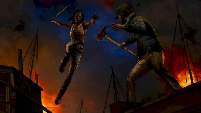 Скачать The Walking Dead: Michonne [Взлом Бесконечные монеты/МОД Меню] на Андроид