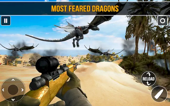 Скачать стрельба драконам: игра дракон [Взлом Много денег/God Mode] на Андроид