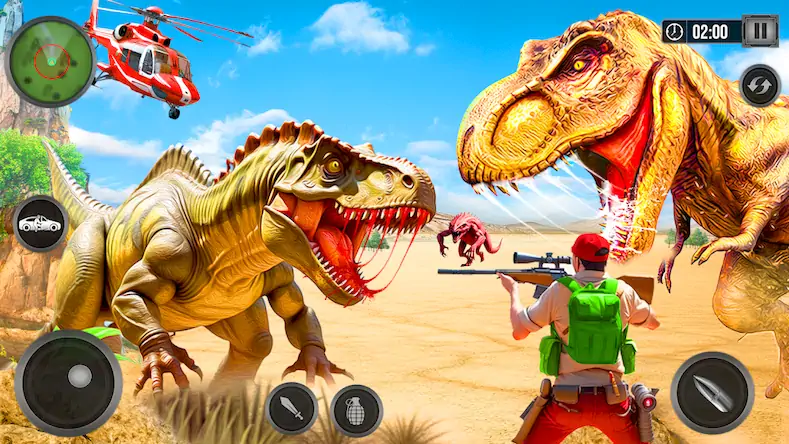 Скачать Wild Dino Hunter 3D Gun Games [Взлом Бесконечные монеты/MOD Меню] на Андроид