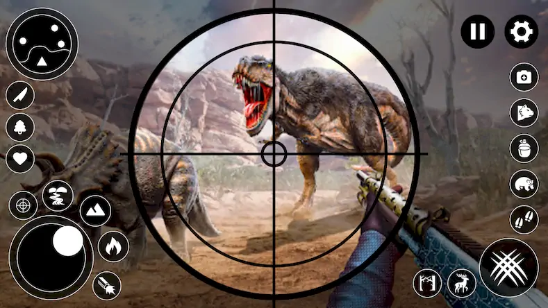 Скачать Стрелялки Динозавры: Охота FPS [Взлом Бесконечные деньги/MOD Меню] на Андроид
