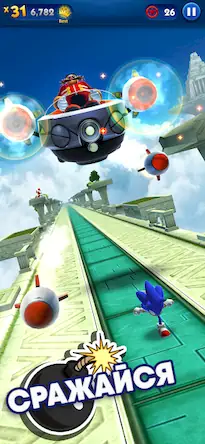Скачать Sonic Dash - бег и гонки игра [Взлом Бесконечные деньги/Режим Бога] на Андроид