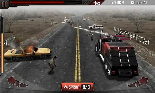 Скачать Убийца зомби - Zombie Road 3D [Взлом Бесконечные деньги/God Mode] на Андроид