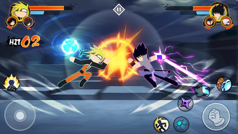 Скачать Stickman Ninja - 3v3 Battle [Взлом Много монет/Режим Бога] на Андроид