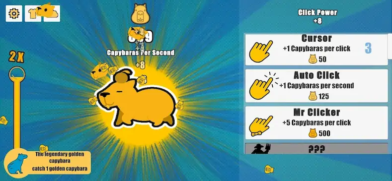 Скачать Capybara Clicker [Взлом Много монет/Режим Бога] на Андроид