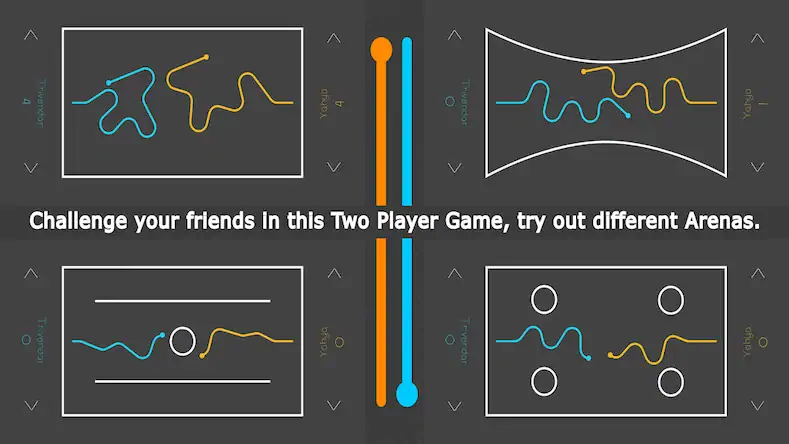 Скачать Double Line : 2 Player Games [Взлом Много денег/God Mode] на Андроид