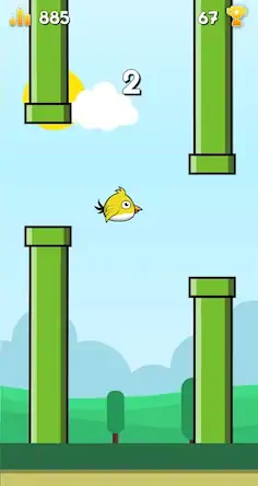 Скачать Flippy Bird - Flying bird [Взлом Бесконечные монеты/Режим Бога] на Андроид