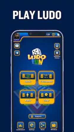 Скачать Ludo Fun - Play Ludo and Win [Взлом Много монет/MOD Меню] на Андроид