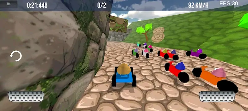 Скачать Potaty Racing 3D [Взлом Бесконечные монеты/Режим Бога] на Андроид