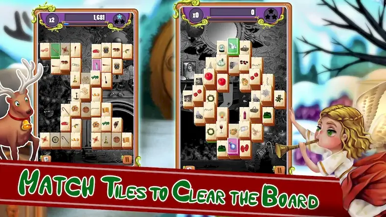 Скачать Christmas Mahjong: Holiday Fun [Взлом Много монет/God Mode] на Андроид