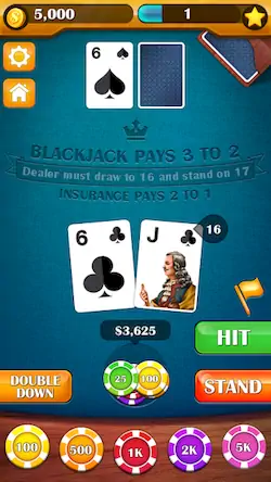 Скачать Blackjack Showdown: 21 Duel [Взлом Много денег/Режим Бога] на Андроид