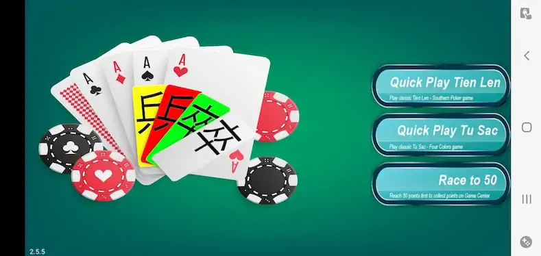 Скачать Tien Len Poker [Взлом Бесконечные деньги/Режим Бога] на Андроид
