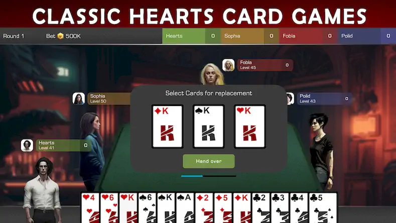 Скачать Hearts Online - Card Games [Взлом Бесконечные деньги/MOD Меню] на Андроид