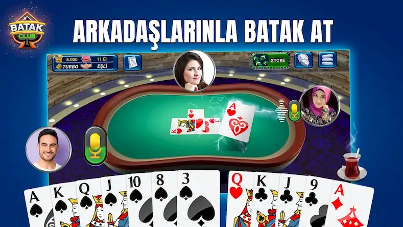 Скачать Batak Club: Online Eşli Oyna [Взлом Много монет/Режим Бога] на Андроид