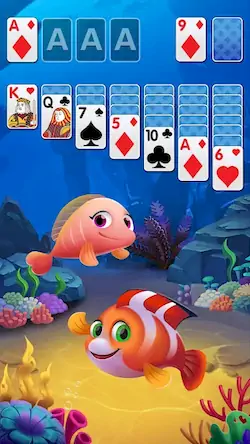 Скачать Solitaire Fish Klondike Card [Взлом Бесконечные монеты/God Mode] на Андроид
