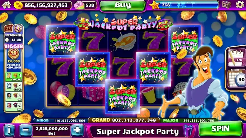 Скачать Jackpot Party Игровые Автоматы [Взлом Бесконечные деньги/God Mode] на Андроид