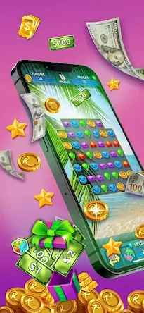 Скачать Match To Win Real Money Games [Взлом Много монет/Режим Бога] на Андроид