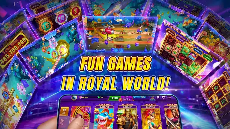 Скачать Royal World: Slots Fish Games [Взлом Много монет/МОД Меню] на Андроид