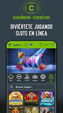 Скачать Codere: Casino en Vivo & Slots [Взлом Бесконечные монеты/God Mode] на Андроид