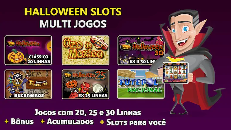 Скачать Halloween Slots 30 Linhas [Взлом Бесконечные деньги/Режим Бога] на Андроид