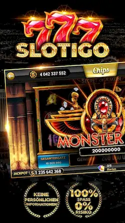 Скачать Slotigo - Online-Casino [Взлом Бесконечные монеты/Разблокированная версия] на Андроид