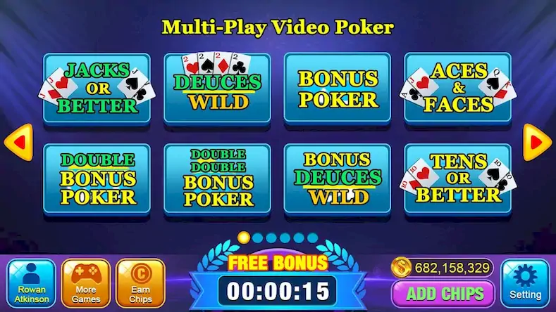 Скачать Video Poker Games - Multi Hand [Взлом Бесконечные монеты/Режим Бога] на Андроид