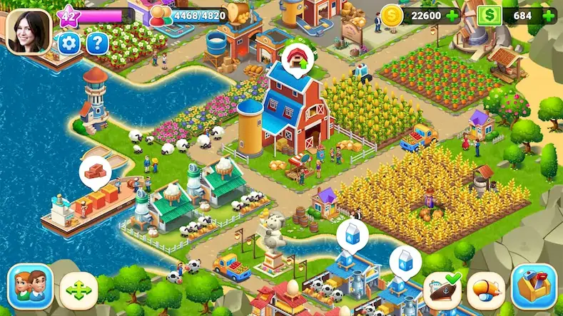 Скачать Farm City: Farming & Building [Взлом Много денег/God Mode] на Андроид