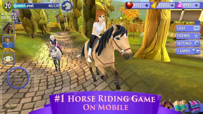 Скачать Horse Riding Tales: Дикий пони [Взлом Бесконечные монеты/MOD Меню] на Андроид