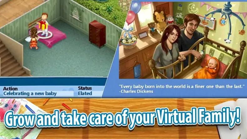 Скачать Virtual Families 2 [Взлом Много монет/God Mode] на Андроид