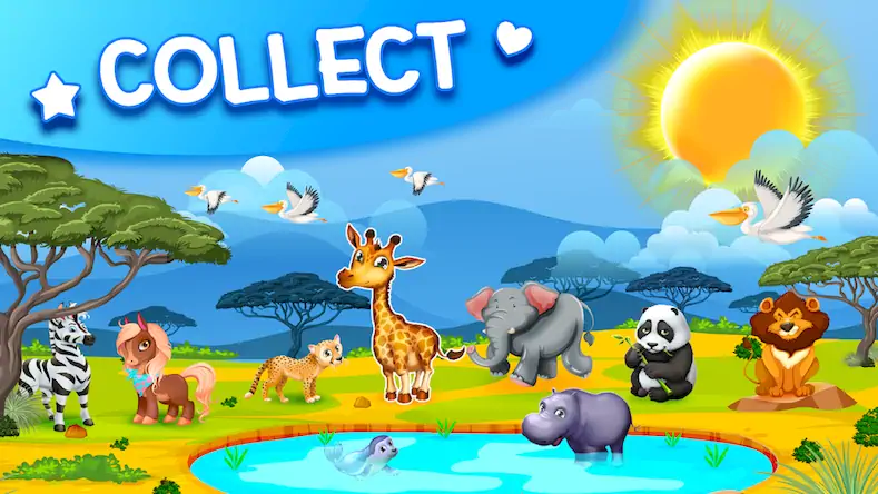 Скачать Merge Animals Zoo: Животные [Взлом Много монет/Режим Бога] на Андроид
