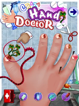 Скачать Crazy Hand Nail Doctor Surgery [Взлом Бесконечные деньги/Unlocked] на Андроид