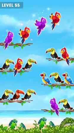 Скачать Color Bird Sort Bird Game [Взлом Много монет/MOD Меню] на Андроид
