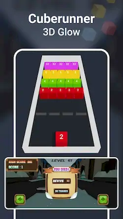 Скачать Cube Runner 3D Glow [Взлом Много денег/MOD Меню] на Андроид